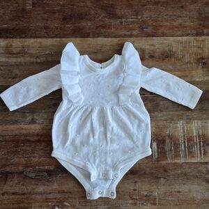 Carter's White Ruffle Onesie